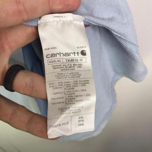 Carhartt Shirt Mens 2XL Short Sleeve Force Basic Crewneck Basic Work Farm - Picture 6 of 9